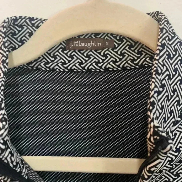 J.McLaughlin Billie Zip Jacket in Black & White Size Small - Picture 8 of 14
